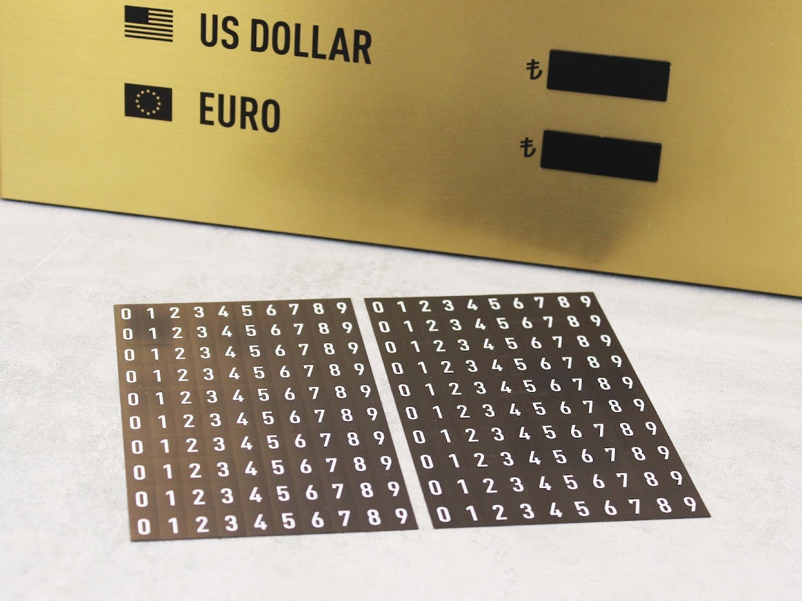 Mıknatıslı sayılar sayesinde fiyatları kolayca değiştirebileceğiniz otel fiyat panosu.