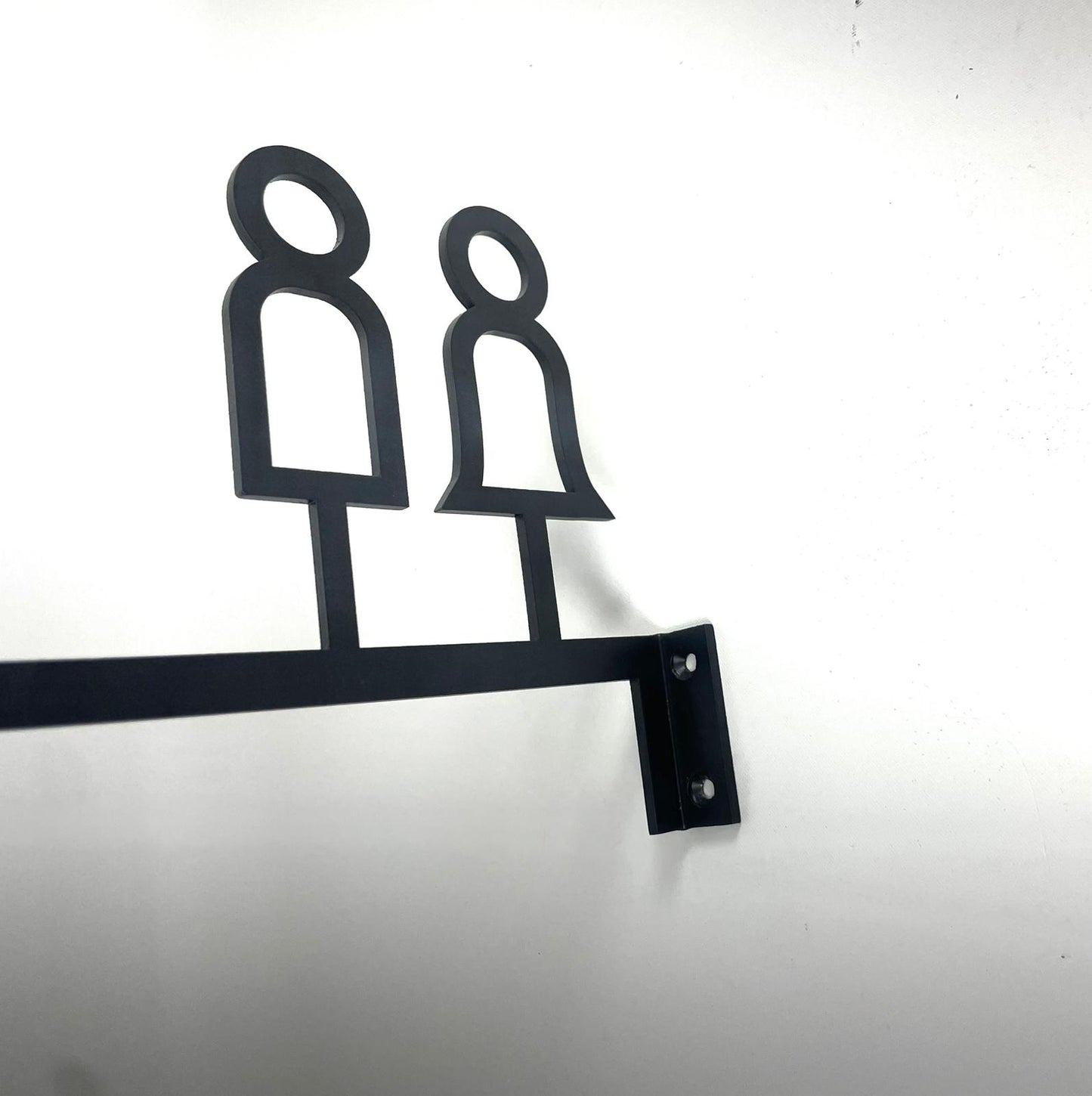 Otel iç mekan için modern metal WC yön işareti