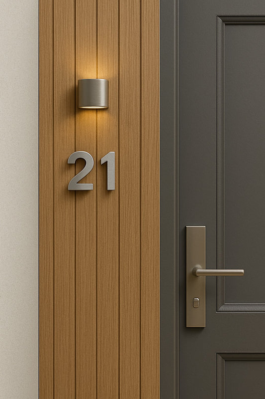 Otel kapıları için paslanmaz çelik duvara monte kapı numarası