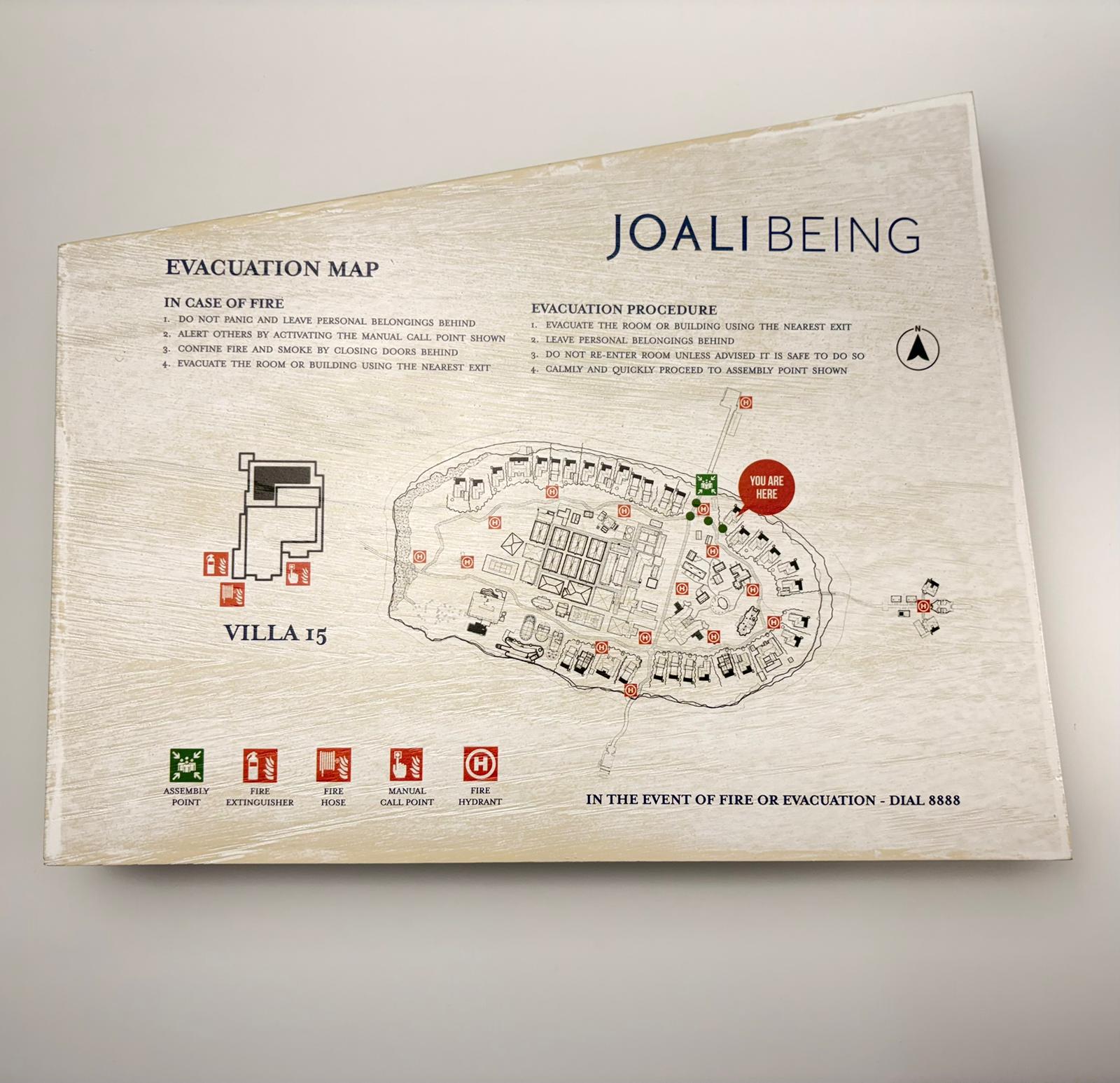 Otel odası için yönetmeliklere uygun yangın kaçış ve tahliye planı