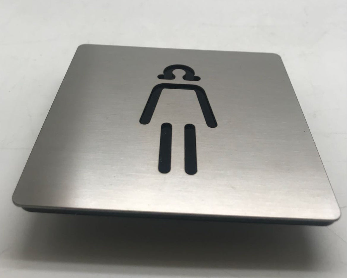 Otel projeleri için metal WC kapı tabelası