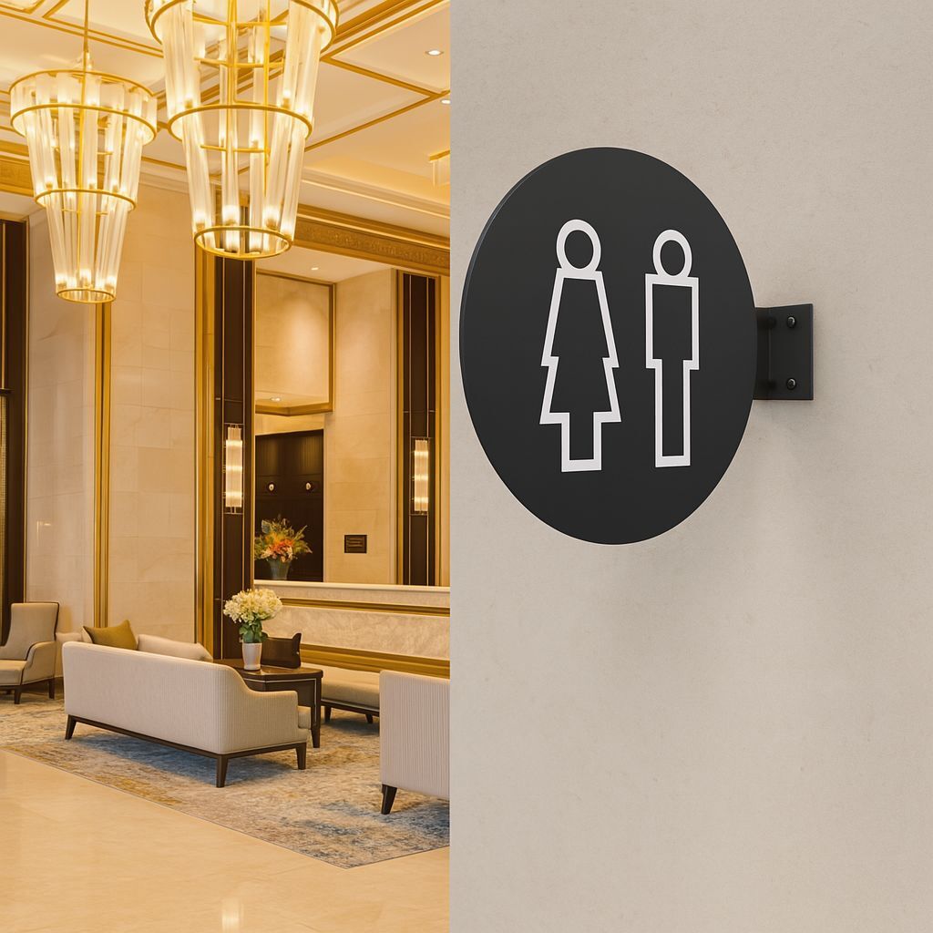 Zemin rengi ve simgeleri özelleştirilebilir yönlendirme tabelası.

