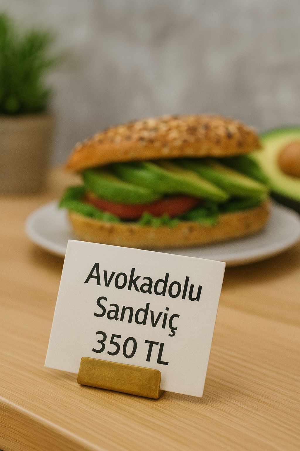 Seramik ürünlerin fiyat ve isim bilgisini sergilemek için kullanılan pirinç tezgah etiketi

