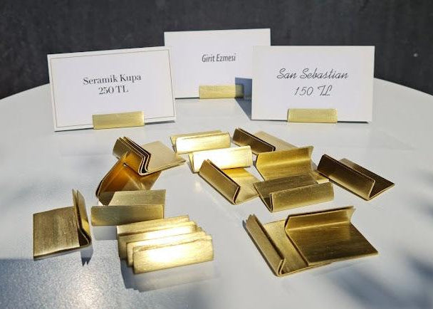 Büfelerde kullanılan pirinç metal isimlik