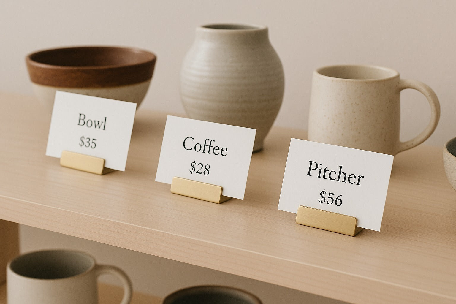 Sergileme amaçlı kullanılan pirinç isimlik