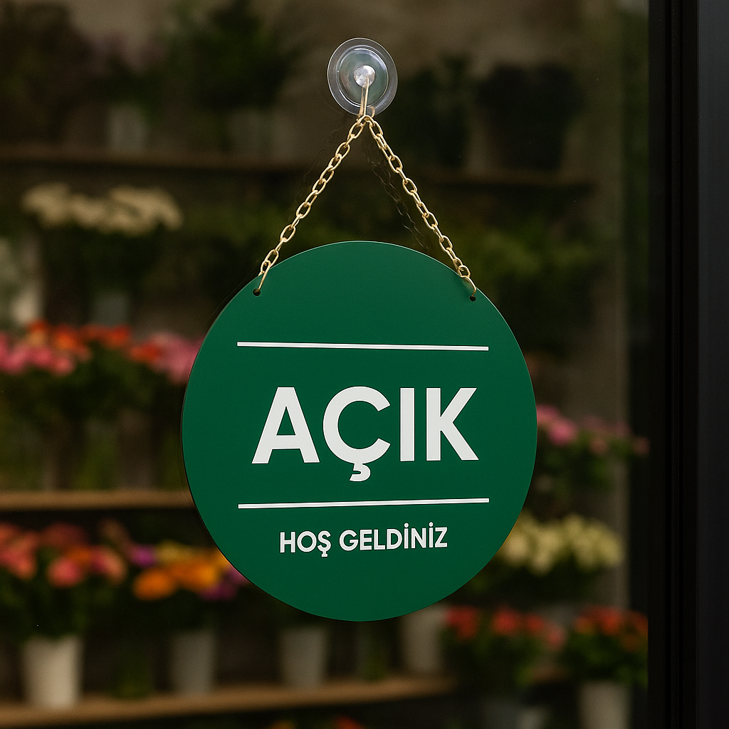 RAL renk seçenekleriyle üretilmiş metal açık kapalı levha