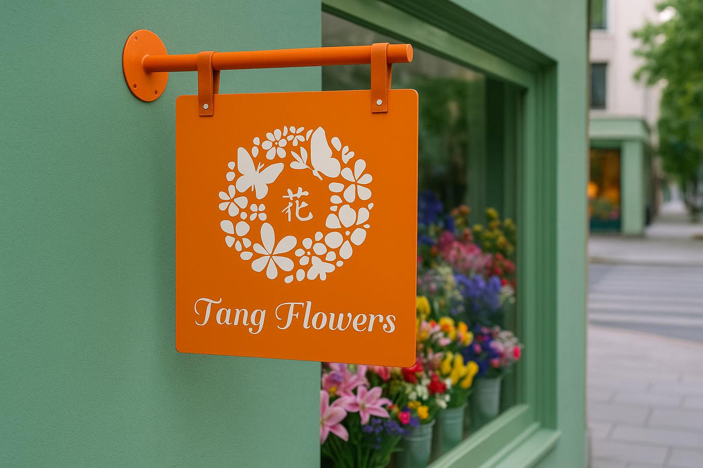 Minimalist tarzda, askılı şık tabela