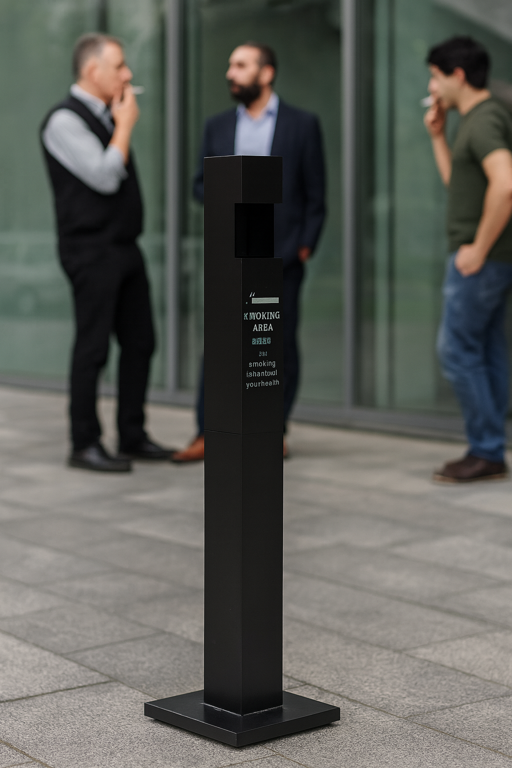 Otel ve restoran girişleri için metal sigara küllüğü standı, dış mekan uyumlu