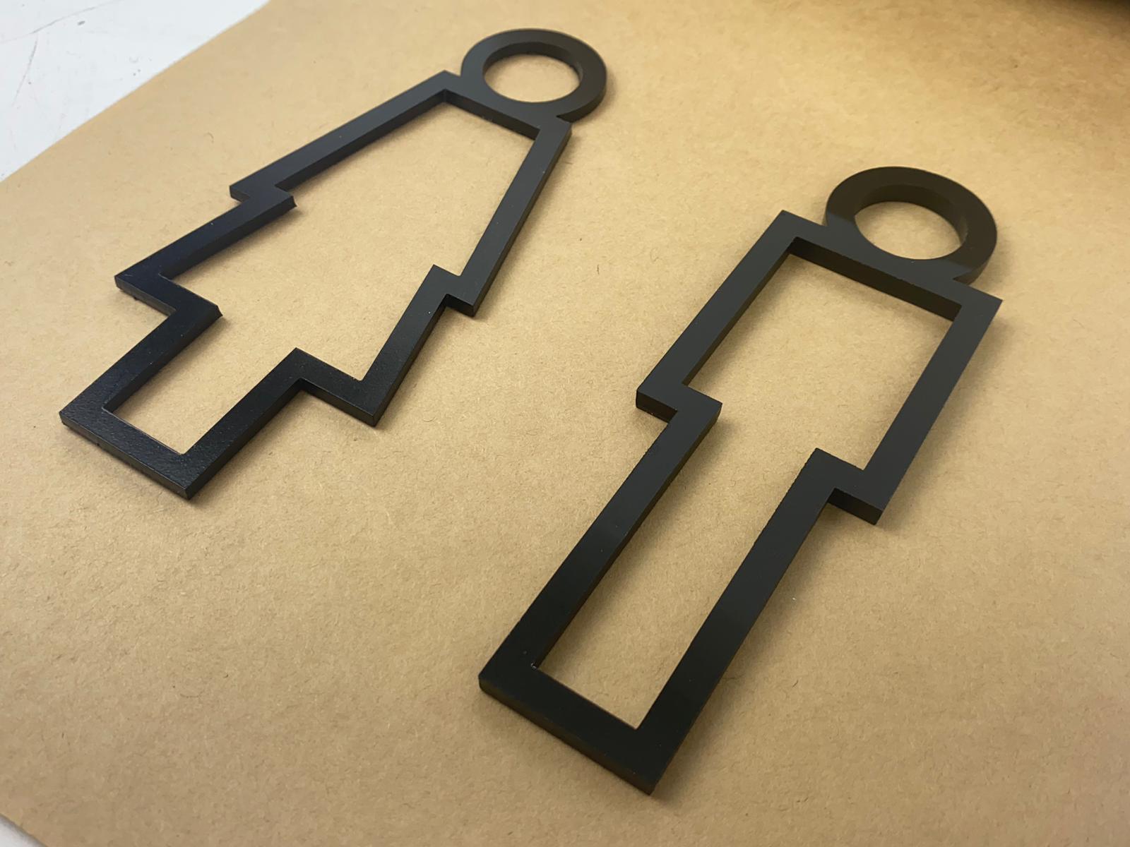 Kadın, erkek,sembollerinin birlikte gösterimi